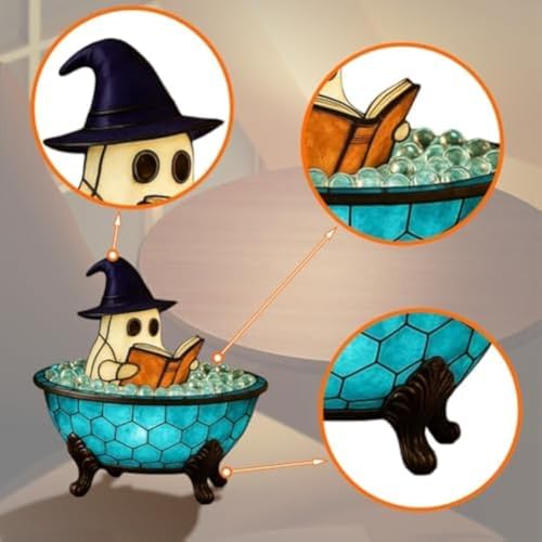 Ghost Bubble Bath Lamp - Halloween Night Light Decor