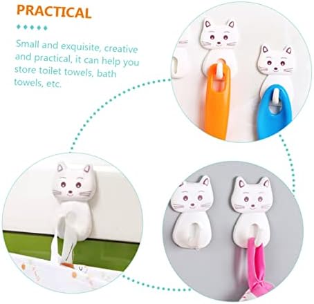 BUGUUYO 9PCS Cat Towel Hooks for Bathroom Storage