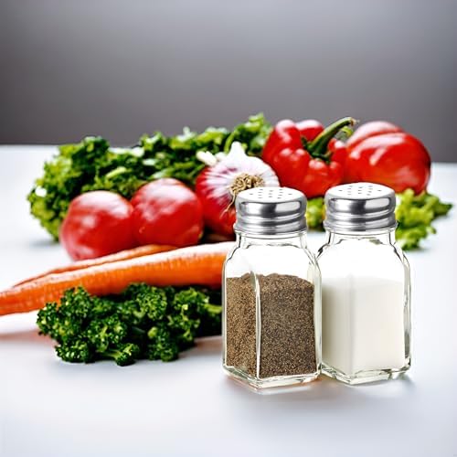 BNYD Salt Pepper Shakers Set Clear Glass