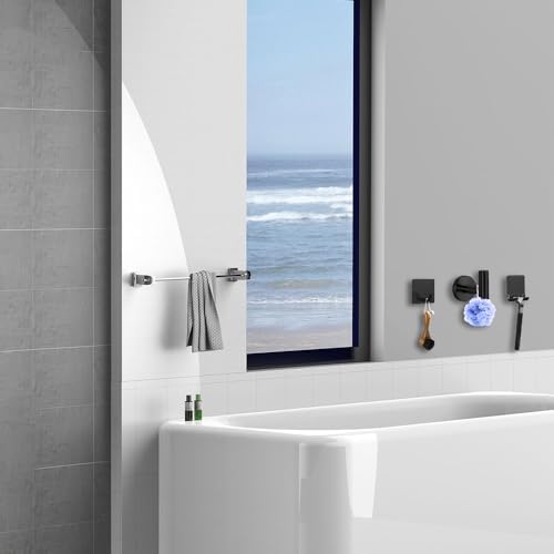 7-Piece Brushed Black Bathroom Hardware Set
