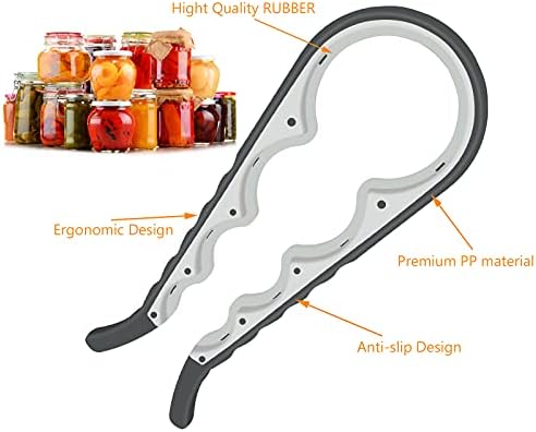 MEYUEWAL 5 in 1 Jar Opener Bottle Opener Kit White