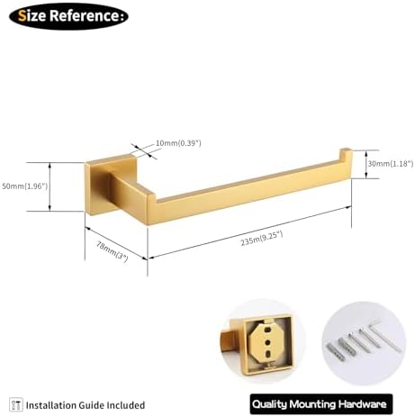 GERZWY Gold Towel Ring Bathroom Hardware