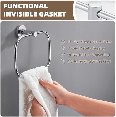 Angle Simple Swivel Towel Ring Chrome