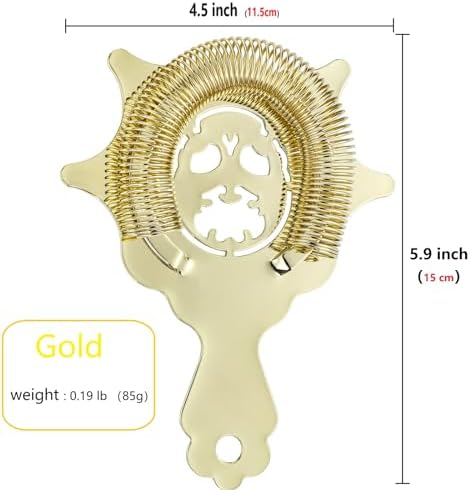 YUHWYI 4-Prong Cocktail Strainer with Devils Head Design 1