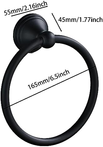 Matte Black Towel Ring 1 Pack Heavy Duty Stainless Steel