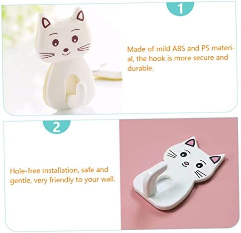 HOUDERCO 9pcs Adorable Cat Wall Hooks 1