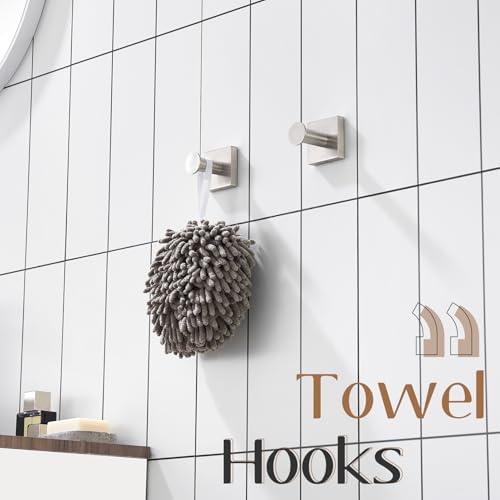 KOKOSIRI 2-Pack Stainless Steel Robe Hooks