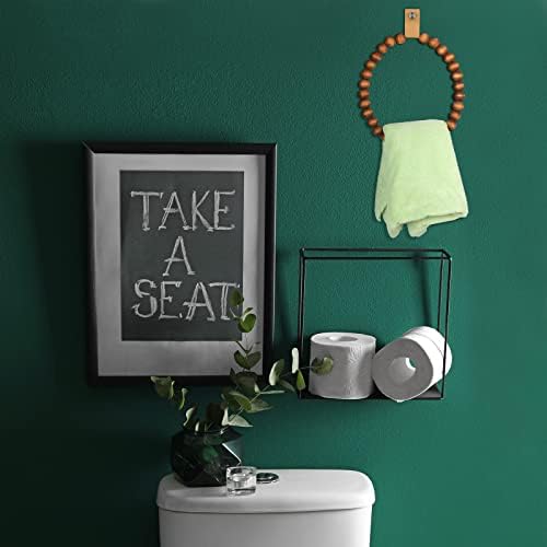 Vesici 2 Pcs Boho Towel Rack Wood Design