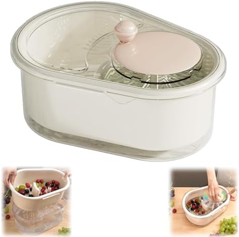Efficient Fruit Cleaner Spinner with Brush Portable and Durable