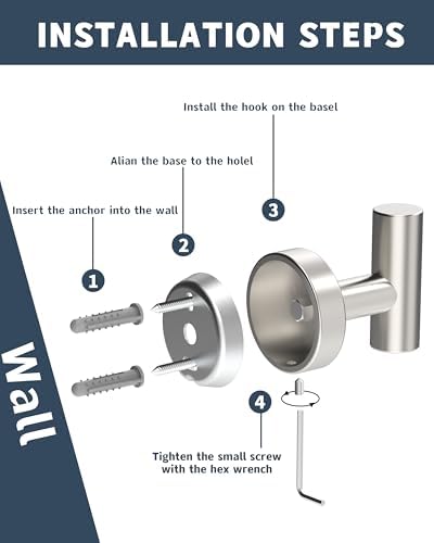 RARXTR Brushed Nickel Towel Hook 2 Pack 1