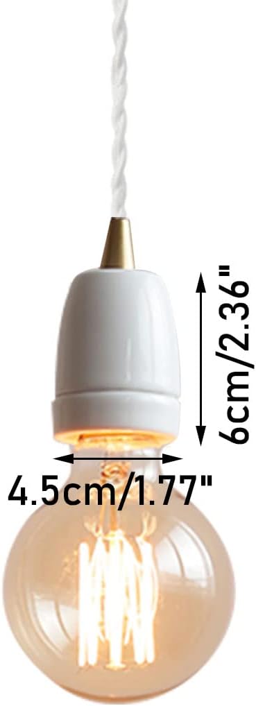 3-Pack H Track Lighting White E26 Ceramic Base Pendant Fixtures