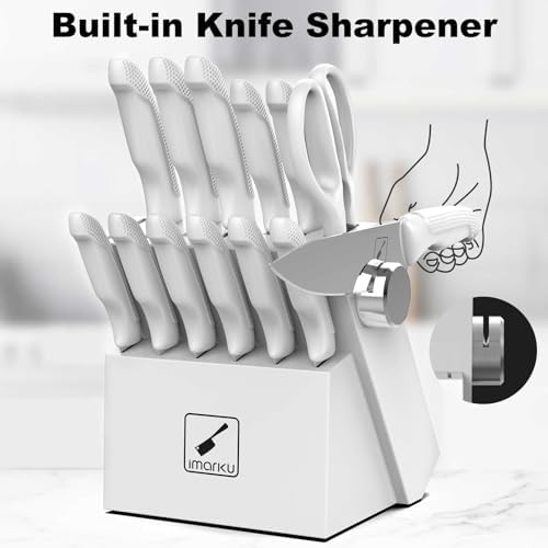 imarku 14-Piece Kitchen Knife Set with Block