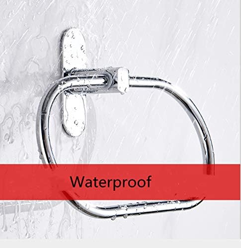 Ibluelover Oval Towel Ring No Drilling Wall Mount