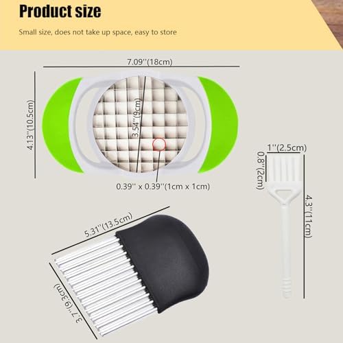 SOAZTAUM 3-Piece Crinkle Cutter Set with Brush