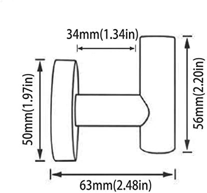 SEABEFORE White Towel Hooks 2 Count Stainless Steel