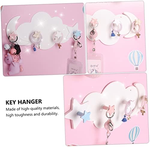 Healifty Adhesive Wall Hooks 2pcs Cloud Moon Star Design