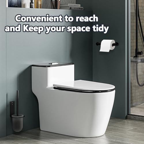 Stainless Steel Self Adhesive Toilet Paper Holder Black