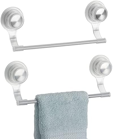 mDesign Towel Bar 2 Pack Clear Stainless Steel