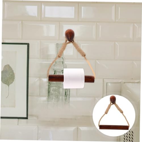 Homoyoyo Wall Mounted Toilet Paper Holder with Walnut Design 1