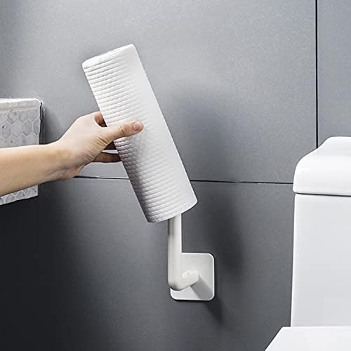 Goodliest Toilet Paper Holder Wall Mount Plastic Adhesive White