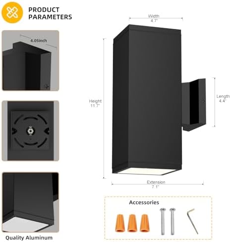 Modern Outdoor Wall Light - Aluminum Porch Sconce