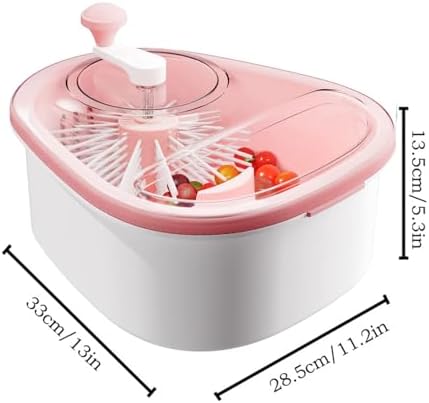 2025 Portable Fruit Cleaner Spinner with Brush and Bowl