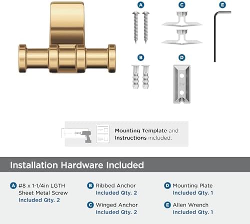 Amerock BH36050CZ Champagne Bronze Robe Hook 1