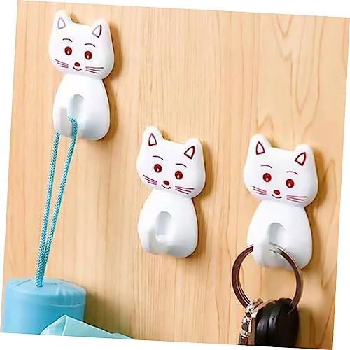 DECHOUS 9pcs Adorable Cat Wall Hooks for Bathroom