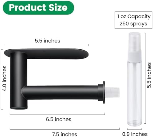 Wall Toilet Paper Holder with Hidden Spray Bottle - Black 1