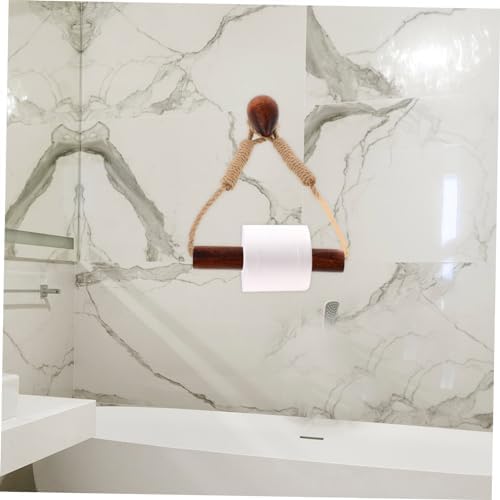 Homoyoyo Wall Mounted Toilet Paper Holder with Walnut Design 1