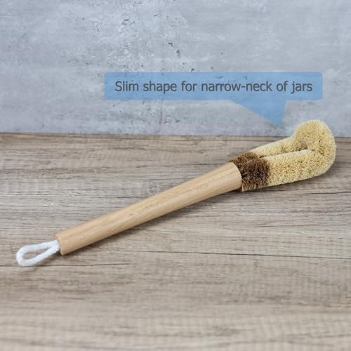 EIKS 2 Pack Bottle Cleaning Brushes with Coconut Fiber Bristles 1