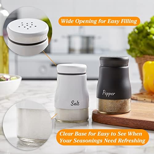 Bivvclaz Salt Pepper Shakers Set 5 Ounce