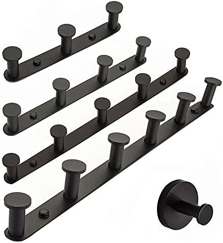 TYZK Round Robe Hook Matte Black Stainless Steel