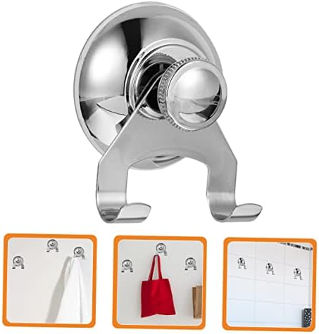 Parliky Stainless Steel Suction Cup Shower Hooks Bathroom Organizer