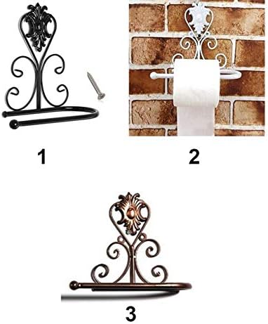 Heaven2017 Black Metal Toilet Paper Holder Wall Mount