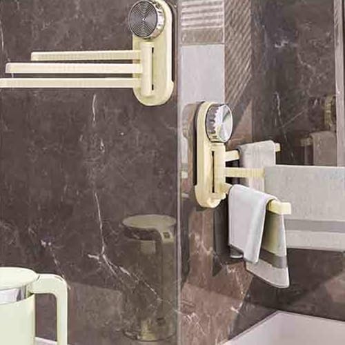 Flexible Suction Cup Towel Holder 3-Arm Rotating