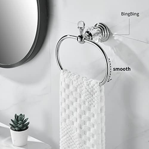 WOLIBEER Chrome Towel Ring Bath Rack