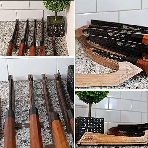 FINDKING Walnut Knife Edge Guard with Magnetic Stand 1