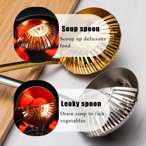 OULIGET 2 in 1 Soup Strainer Ladle Set