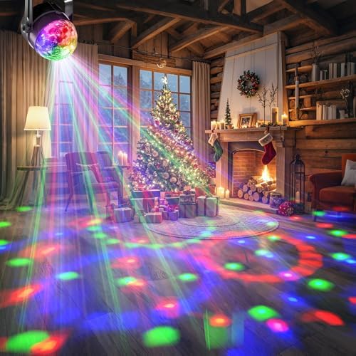 Yiixuyo 3-Pack Sound Activated Party Lights with Remote Control