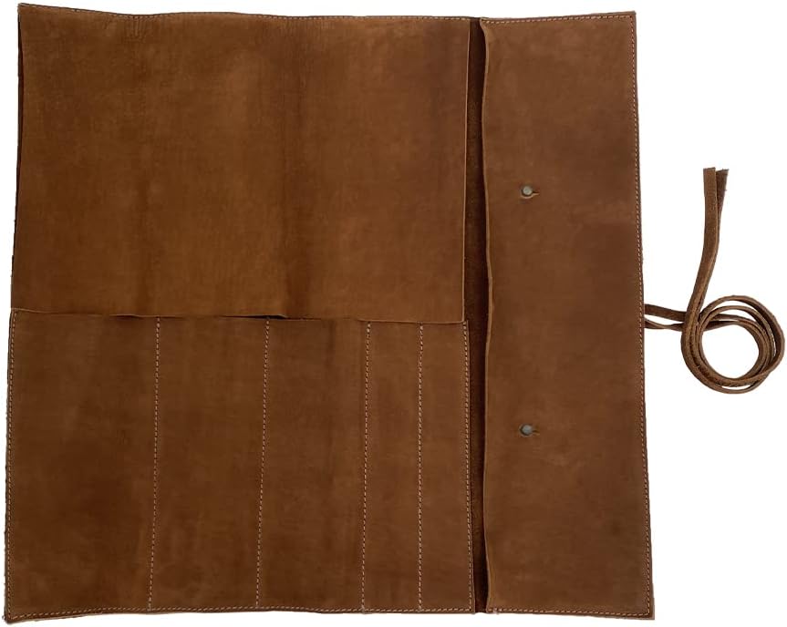 Hide Drink Rustic Knife Roll Case with 5 Pockets 1