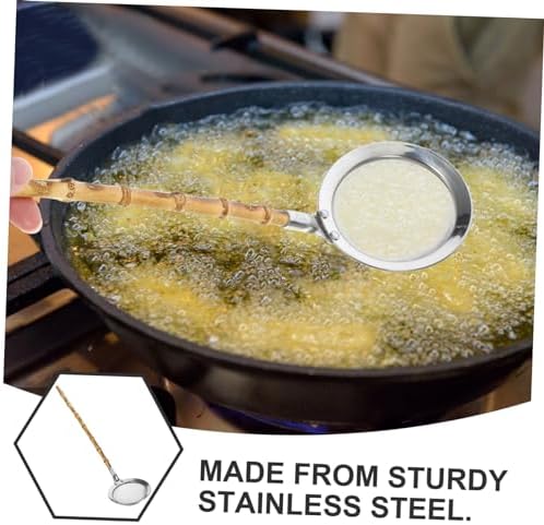 Luxshiny 304 Stainless Steel Slotted Spoon with Long Handle