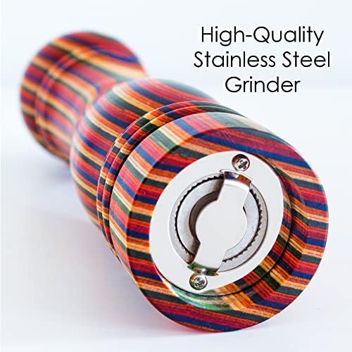 Totally Bamboo Baltique Pepper Mill Wooden Refillable Spice and Pepper Grinder
