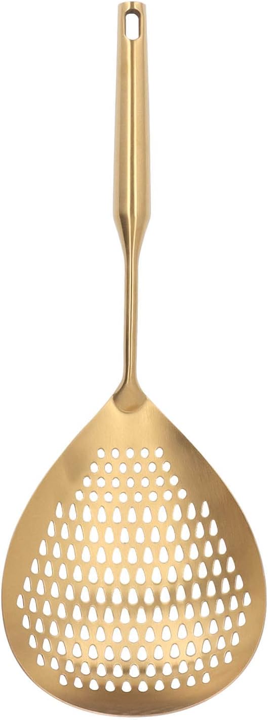 Cryfokt Gold Skimmer Ladle with Long Handle