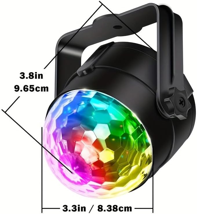 Yiixuyo 3-Pack Sound Activated Party Lights with Remote Control