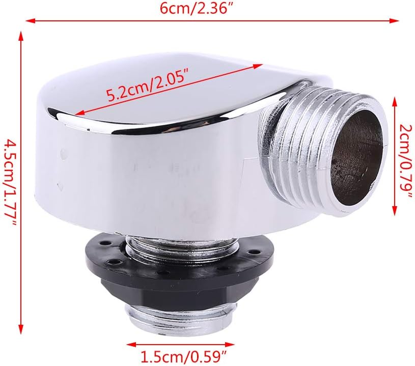 Chromed Plastic Shower Connector for Bathrooms
