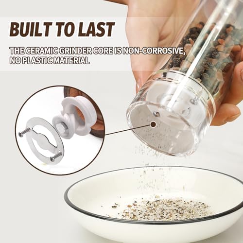 Ununpentium Acrylic Pepper Mill and Salt Shaker - Adjustable Coarseness 85 Inches Tall