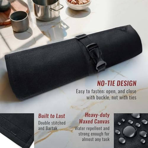 Under NY Sky Knife Roll Case - 6 Slots - Black 1