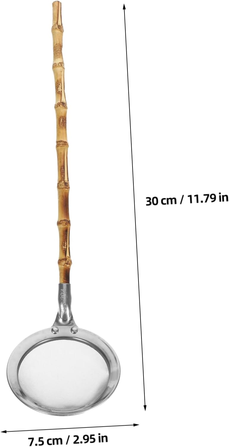BRIGHTFUFU 304 Stainless Steel Colander Ladle with Long Handle