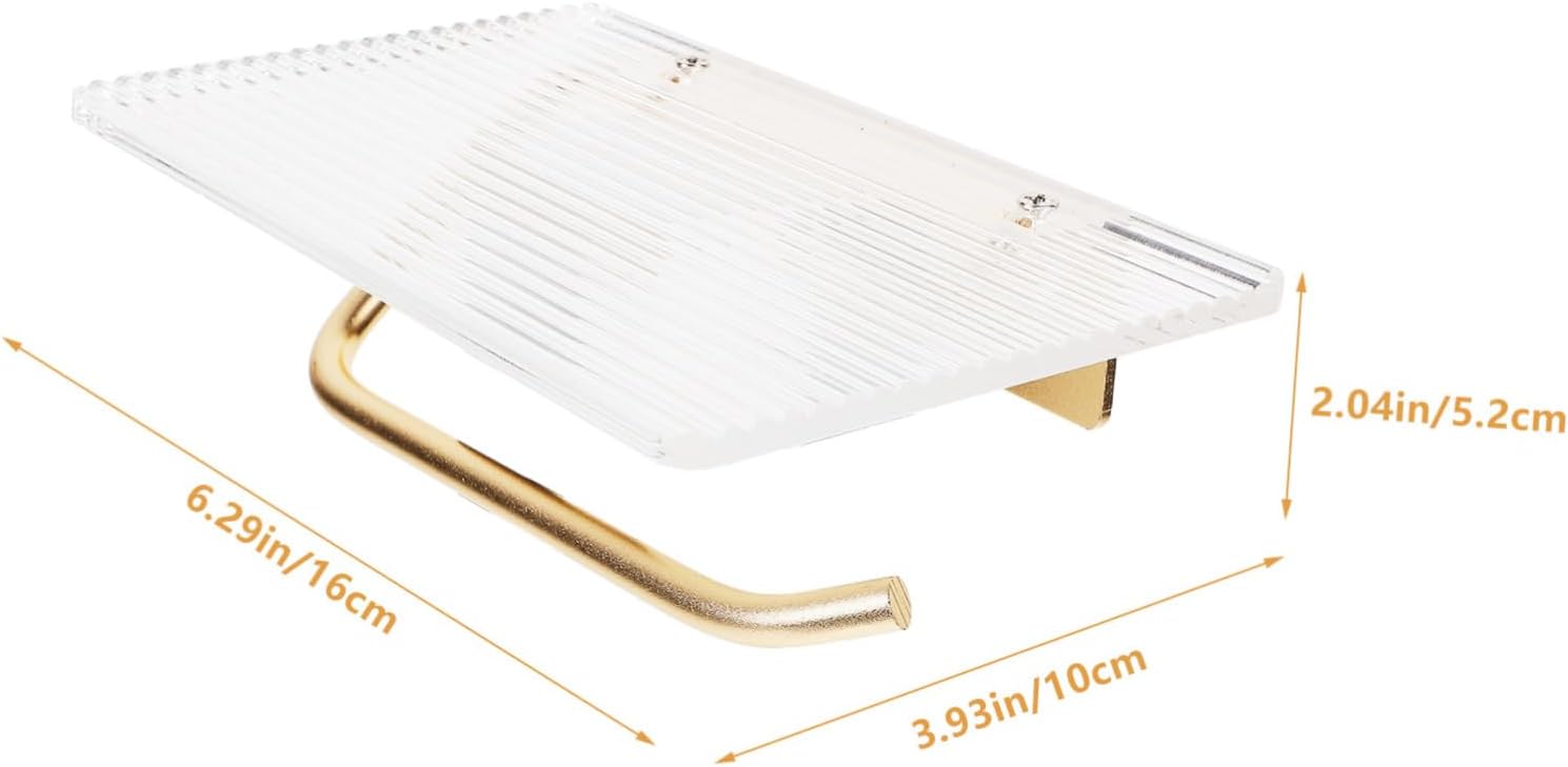 Wall Mounted Paper Towel Holder with Acrylic Shelf
